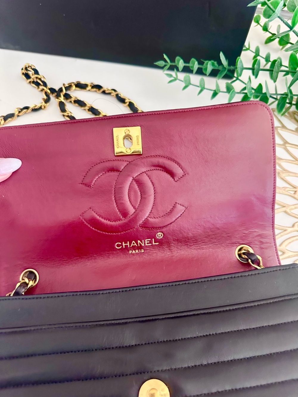 CHANEL Classic Flap Leather Mademoiselle Bag Black - Picture 3 of 16